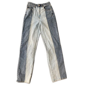 PACSUN 90's Boyfriend Jeans Women's Size 26 Blue High Waisted Mom Jeans 2 Tone
